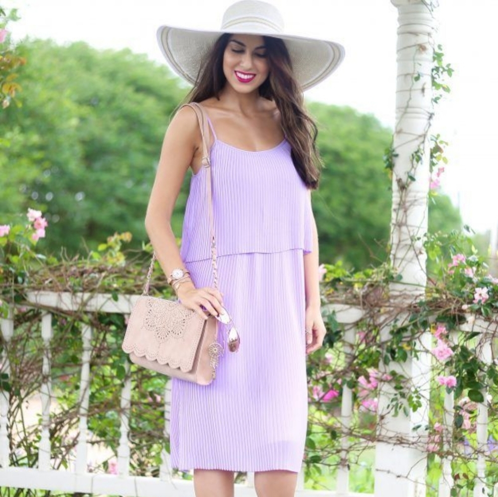 New Felicity & Coco Lilac Pleated Dress Size XSP
